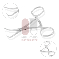 クワガタムシ用鉗子（湾曲型） - 先端が尖った形状 | NewMed Instruments
